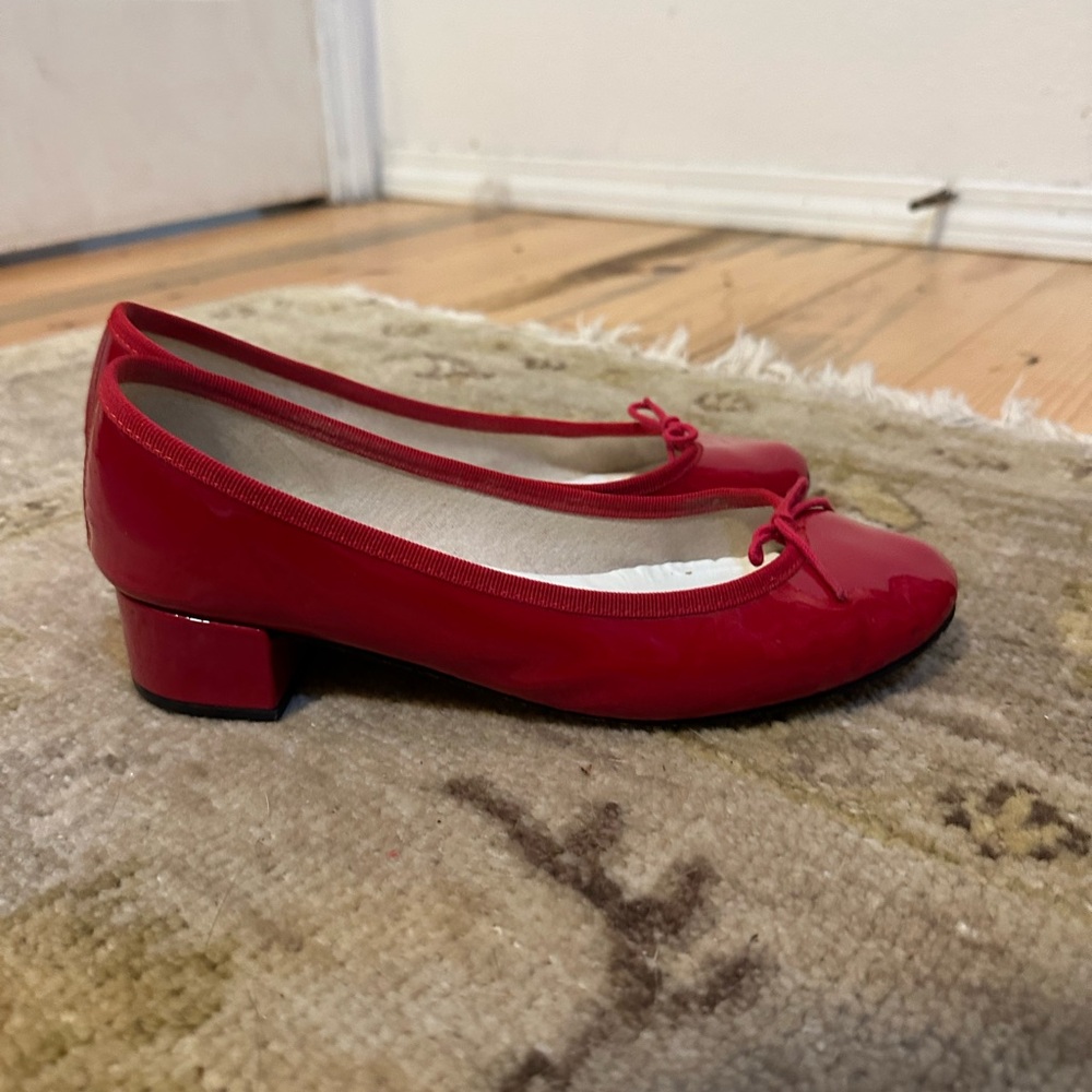 Red Patent Leather Ballet Flats